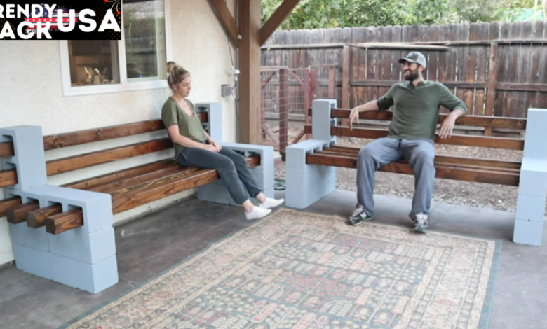 Cinder Block Bench